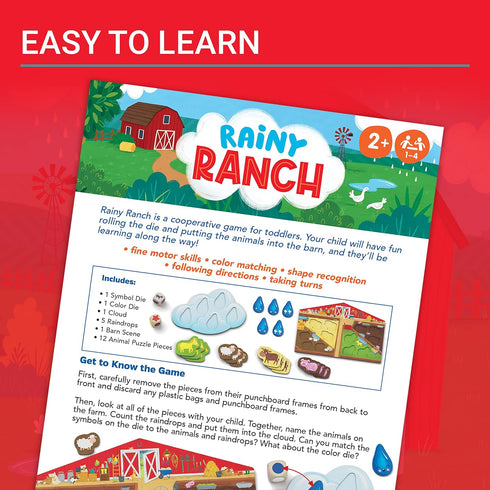 Ravensburger Rainy Ranch - Engaging Cooperative Game for Toddlers, Skill Development, Stimulates Imagination