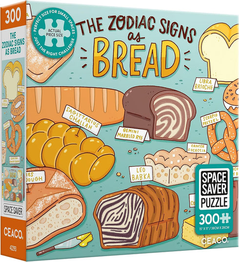 Ceaco - Space Saver - Bread Zodiac - 300 Piece Jigsaw Puzzle for Adults