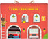 Petit Collage Wind Up Toy Playset - Little Firehouse with Wind-Up Fire Truck, Track Pieces, Activity Toy for Ages 3+