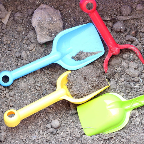 8 PackHeavy Beach Shovels for Kids Duty Plastic Sand Shovels Tools for ToddlersSpade Scoop Trowel Sand Toys for Kid