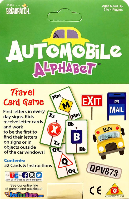 Briarpatch | Automobile Alphabet Travel Card Game, Ages 3+