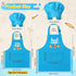 Set 4Pcs R HORSE Adult Kid Apron and Chef Hat - Parent Child Adjustable Kitchen Apron Hat Kid Role Play Chef Toy