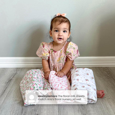 28x52 Inch (Pack 3), Delta Children Fitted Crib Sheets for Girls and Boys - Crib Sheet for Standard Crib and Toddler