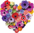 Flora Heart 750 Piece Shaped Puzzle from Galison – Vivid and Bright Featuring Julie Seabrook Ream's Work