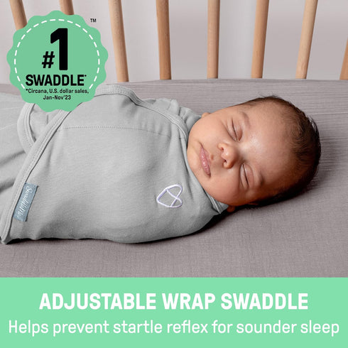 100% 0-3 1.0 3-Pack, SwaddleMe by Ingenuity Original Swaddle, Cotton, Improves Sleep & Calms Startle Reflex, Months