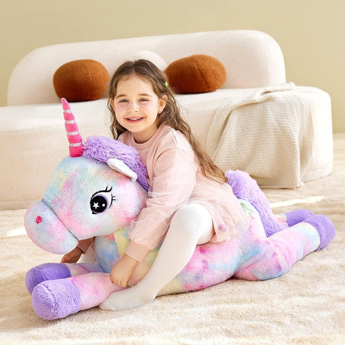 IKASA Giant Unicorn Stuffed Animal Plush Toy | 43 inches Large Cute Jumbo Plushie for Kids & Girls