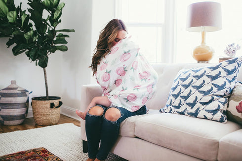 Copper Pearl Multi-Use Cover: Car Seat Covers, Nursing Cover, and Stroller Cover for Sun - Stretchy Fabric, All-Season
