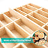 KISLANE Stylish Bamboo Wood Toy Cars Display Case with Removable Shelves for 30-Slot Wall-Mountable Organizer