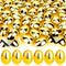 OCTERIC 18Pcs Easter Eggs Bulk, 2.3" Fillable Shiny Golden Metallic Plastic Easter Eggs