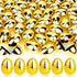 OCTERIC 18Pcs Easter Eggs Bulk, 2.3" Fillable Shiny Golden Metallic Plastic Easter Eggs