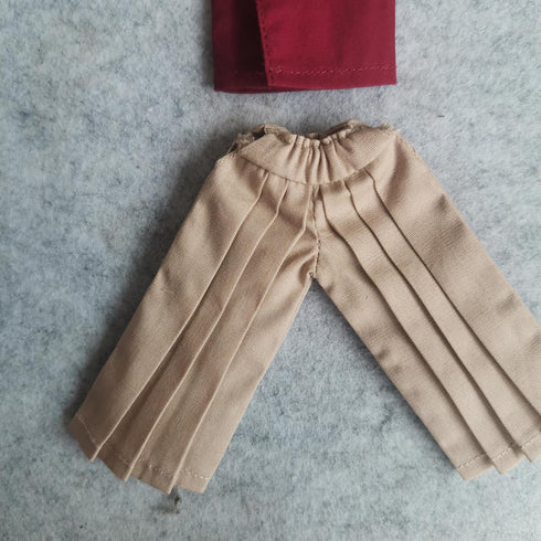 1/12 Samurai Uniform Kimono Clothes for 6" SHF MEZCO - 3ATOYS Vtoys Action Figure Doll Clothes (Red)