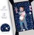 Fitted Pack n Play Sheets 3-Pack by GROW WILD, Baby Mini Crib Sheet for Boys or Girls, Blue White Gray Stars