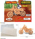 Puzzled 3D Puzzle Dirt Bike Wood Craft Model Kit, 60 Pieces Pack, Fun Educational DIY Wooden Toy to Build & Paint
