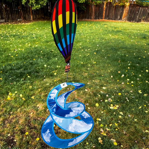 In the Breeze Hot Air Balloon Theme Duet, 10" W x 26" H x 10" D