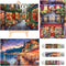 Small 150 Piece Jigsaw Puzzles for Adults - Vintage Streetscape Mini Oil Painting, 3 Pcs