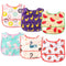 6Pcs Baby Feeding Bibs, Waterproof Toddler Bib Set with Crumb Catcher Pocket for 6-24 Months