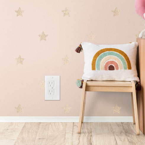 4-Pack Self-Closing Outlet Covers Baby Proofing for Standard Single Screw & Decorator 2-Screw Outlets