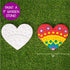 7-Inch 6 8+ Creative Roots Mosaic Heart Stepping Stone, Includes Ceramic Stepping Stone & Vibrant Paints, Mosaic