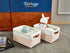 DECOMOMO Small Storage Baskets for Organizing, Linen Closet, Bathroom, Nursery, Fabric Bulk Decorative (Beige and