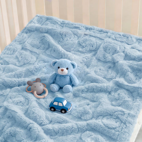 30" 40" Pro Goleem Elephant Baby Boy Blanket, Soft Fleece Baby Blankets for Boys, x Blue Crib & Stroller Blanket