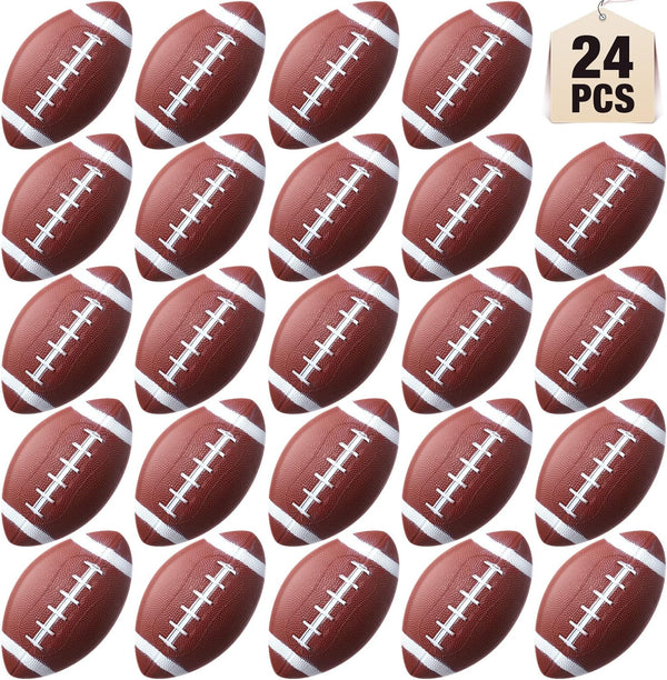 Libima 24 Pcs Mini Inflatable Footballs - 7 Inch Rubber Sports Balls for Boys Girls Outdoor & Indoor Games