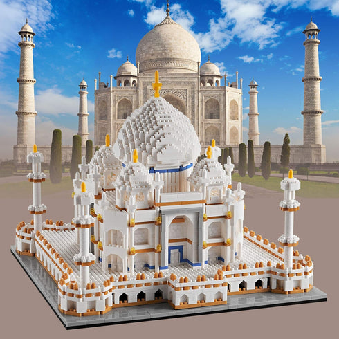 Micro Mini Blocks Architecture Taj Mahal Building Set, Landmarks Collection Model Kits for Adults and Kids 14+