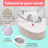 Rope Diaper Caddy - Storage for Baby and Toddler Items - Portable Cotton Organizer Easily Holds Diapers, Wipes