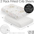 Set 2 Sweet Jojo Designs Blush Pink Gold Star and Moon Girl Baby Fitted Crib Sheet for Infant Newborn Nursery Toddler