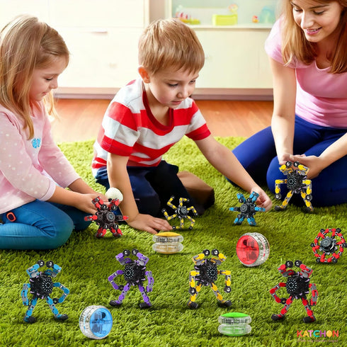 Pack 24 8-12, KatchOn, Transformable Fidget Toys Bulk - of | Robot Fidget Spinners Pinata Stuffers for Kids, Party