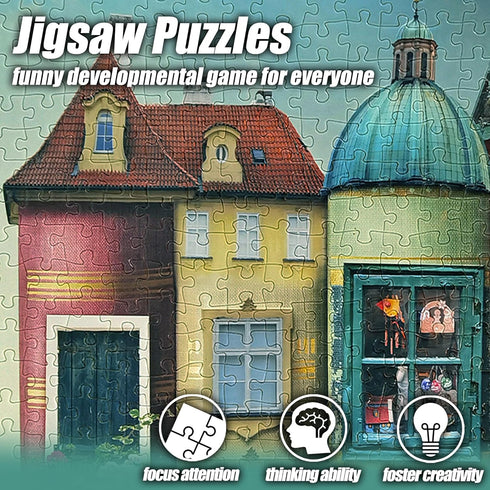 MISITU Jigsaw Puzzles 1000 Pieces for Adults - Challenging Game, City Design, 19.69 x 27.56 Inches