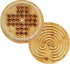 TOWO Wooden 2-in-1 Solitaire and Labyrinth Game Set - Classic 25cm 9.8” Strategy Game for 1 Player, Ages 6+