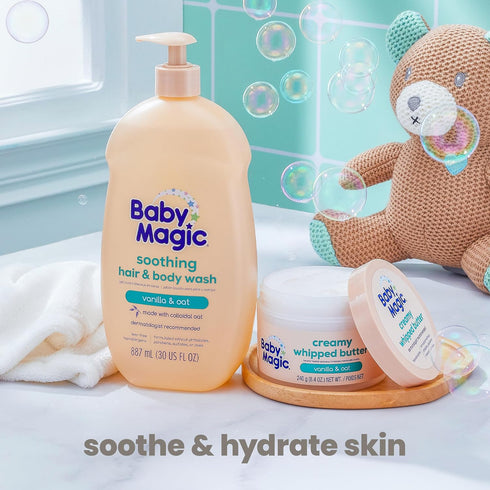 Baby Magic Soothing Hair & Body Wash - Vanilla & Oat, 30 Fl Oz