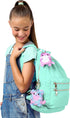 REAL LITTLES Plushie Pet Backpacks, Soft Fluffy Animal Micro Backpack with 4 Real Working Micro Stationery Surprises