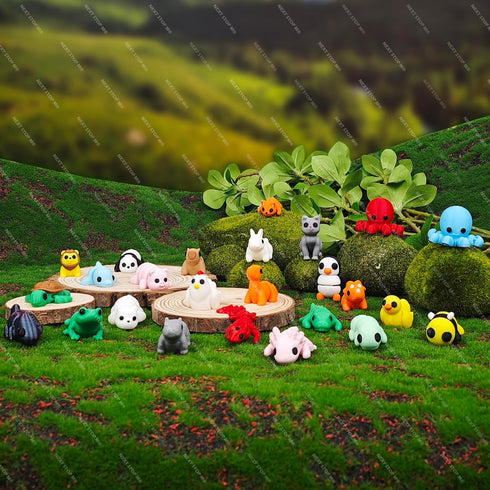 25 3D Set, pcs Animal Figurines, Printed Animal Figurines Articulated, Party Favors, Pocket Fidget Toys Bulk, Goodie