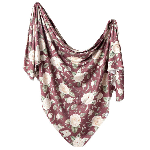 Copper Pearl Large Premium Knit Baby Swaddle Receiving Blanket 'Scarlet'