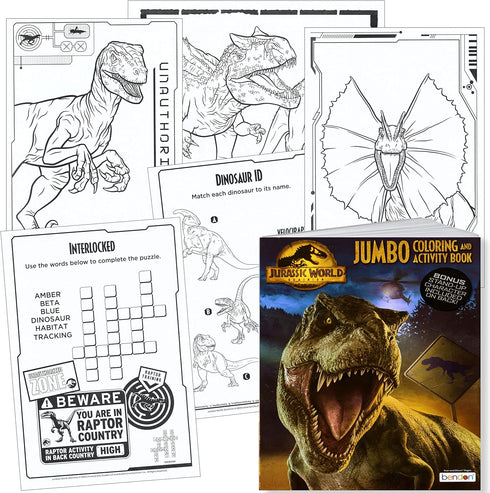 Jurassic World Jumbo Coloring and Activity Book - 64 Pages of Fun