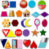 32 Shape and Color Magnets with Real World Objects for Preschool Learning and Associative Memory