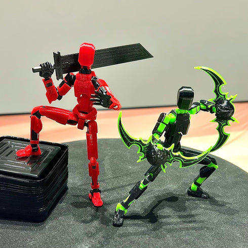 2 Packs T13 Action Figure Set: Dummy 13 3D Printed Action Figure Toy Gifts for Kids, Mechanical Doll for Boys Girls