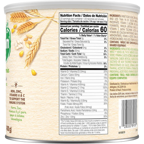 Nestum 3 12 14.1 OZ (Pack 3) Nestle Junior Cereal, Cereals - Wheat, Corn & Rice, Made for Toddlers Months, Canister