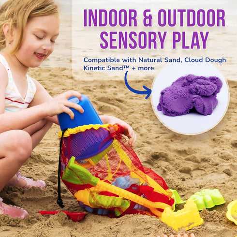 3-10 18pc 4 10 Click N' Play Beach Toys for Kids - Sand Toys Including Sand Buckets for Kids with Sifter, Watering Can