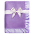 Pro Goleem Soft Plush Fleece Baby Blanket with 2 Inch Satin Trim, Purple 30''x40'' for Boys and Girls