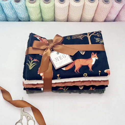 Set 5 MEG ORIGINAL Baby Boy Minky Burp Cloth of ( Forest Friends ) Handmade in The USA