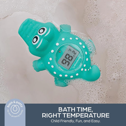 Dreambaby Floating Crocodile Bath Thermometer - Water Temperature Monitoring for Newborns, Infants, Toddlers - Croc Toy with Fahrenheit Display by Dreambaby