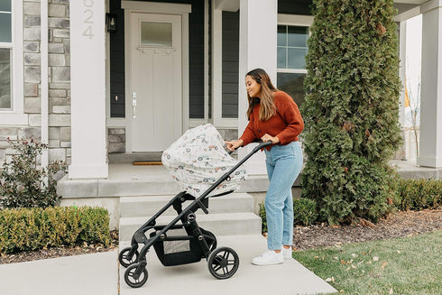 Jo Copper Pearl Multi-Use Cover: Car Seat, Nursing & Stroller Cover - Stretchy Fabric, All-Season, Stylish Designs