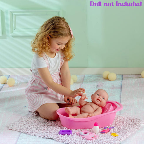 16" 2+, JC Toys Baby Doll Newborn Realistic Bath for Keeps Playtime! | Fits Dolls up to | Includes Bath and Accessories