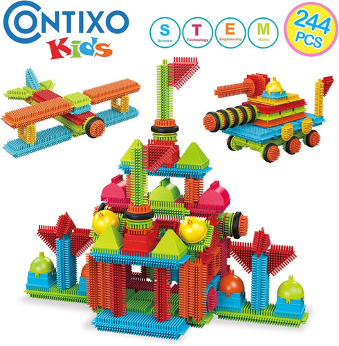 244 3D 3-8 Contixo pcs Bristle Shape STEM Building Toys, Construction Learning Stacking Educational Block, Creativity