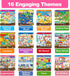 Preschool Learning Activities - Search and Find Books for Kids 3-6, Reusable Game with 16 Themes for Educational Fun