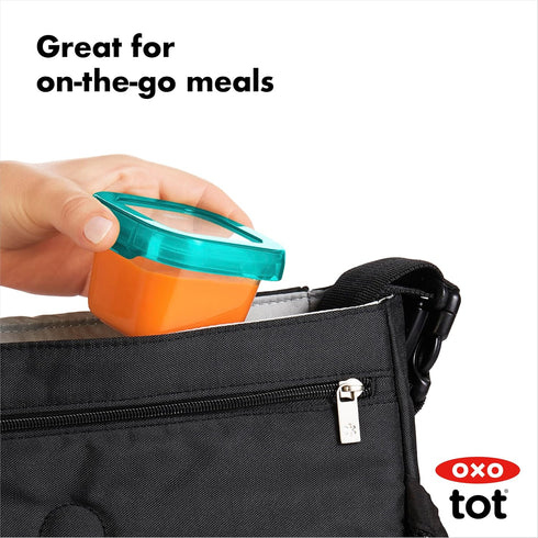 OXO Tot Baby Blocks Freezer Storage Containers, Teal, 4 Oz