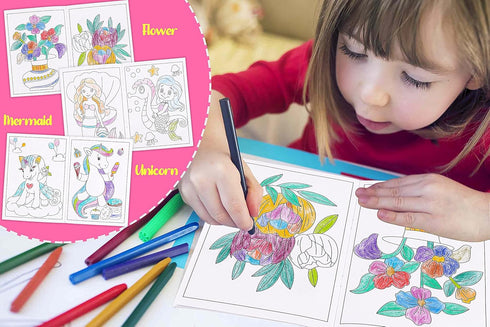 28Pcs Small Coloring Books for Kids Bulk: Holiday Mini Stockings Stuffers Goodie Bags Fillers for Christmas, Back