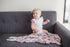 Copper Pearl Large Floral Morgan Knit Baby Swaddle Blanket